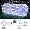 Solar Rope Lights, 66ft 200LED Solar String Lights, 8 Modes