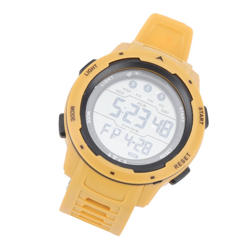 Men Sport Digital Chronograph Rubber Strap Watch Waterproof Outdoor Sporty