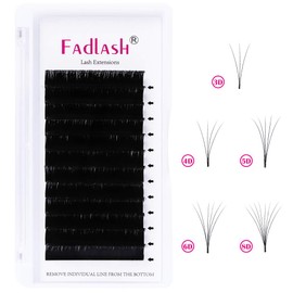 Fadlash Volume Eyelashes, Self-Fanning Fadlash Lash Extension, Easy Fanning, 0.07 mm Thickness, Curl C Eyelash Extension, Volume Eyelashes, Easy Fan Lash, Self-Fanning Eyelashes (0.07 mm-C-15)
