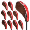 Andux Mesh Golf Iron Club Head Covers with Zipper Left