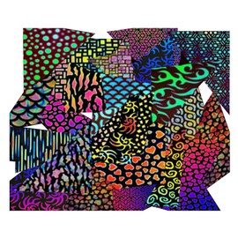 1lb. CBS Dichroic Glass Borderline Assorted Jewelry Pack on Standard Black 96 COE