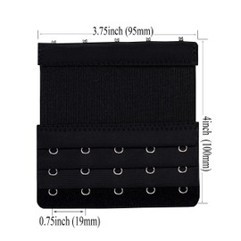 Bra Extender 2-5 Hook(Optional) Bra Extension Elastic for Women White/Black/Beige, 6pcs:6x5 Hook/White&light Beige&black, 5 Hooks