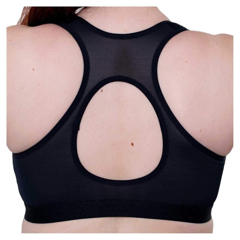 Gemm Ladies Black or White Zip Front Fastening Sports Bra