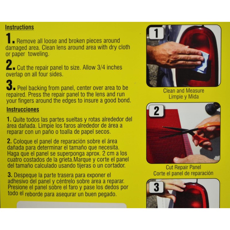 Blue Star Grid Pattern Auto Lens Repair Kit (Red)