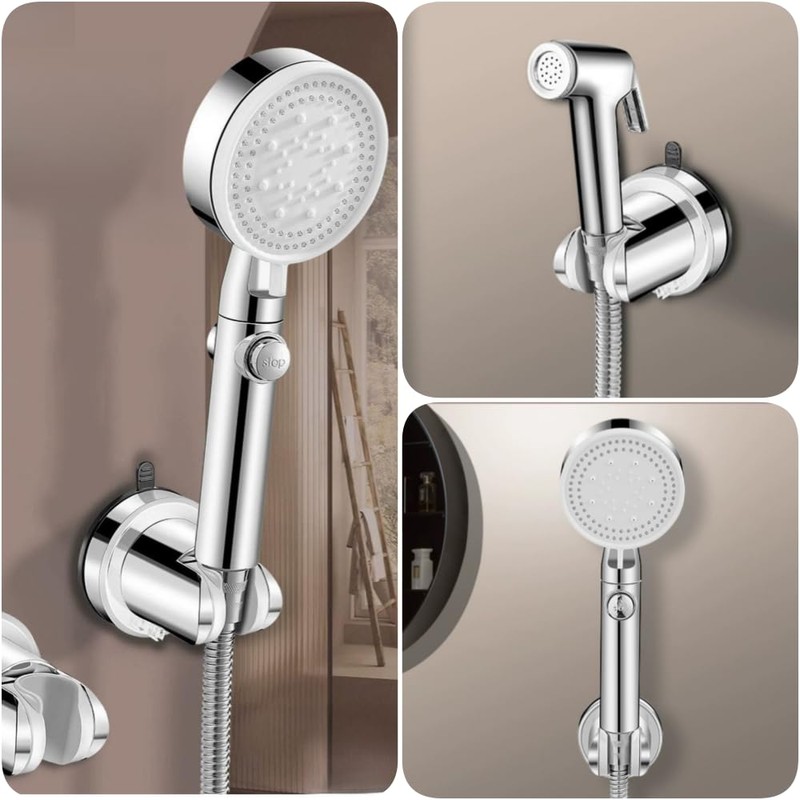 JIANHY Suction Cup Shower Head Holder Universal Adjustable Shower Head
