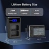 2-Pack NP-FZ100 Camera Batteries with LCD Dual Charger Set for