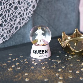Sheepworld Dream Globe with Queen Motif Print, Snow Globe for Shaking, Height 6.5 cm, Polyresin, Gift for Her, Girlfriend, Sister, Colleague, 48852