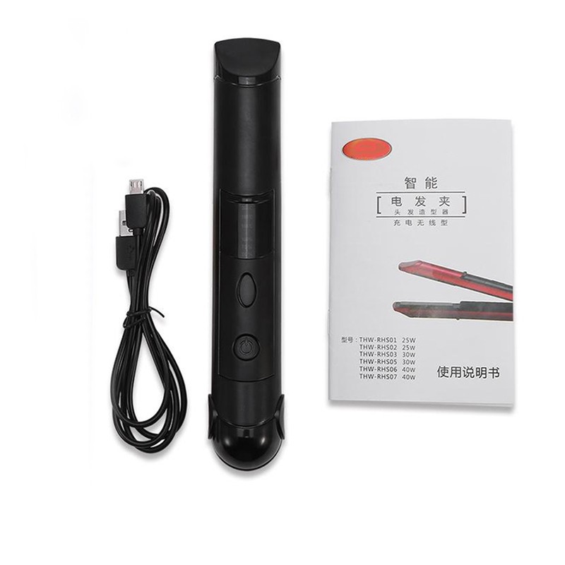 Mini Rechargeable Cordless Hair Curler & Straightener Hair Ironing Device