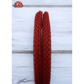Alta 2 ALTA BICYCLE WIRE BEAD TIRE 24 x 2.125 RED/WHITE HEAVY DUTY DIAMOND TREAD.