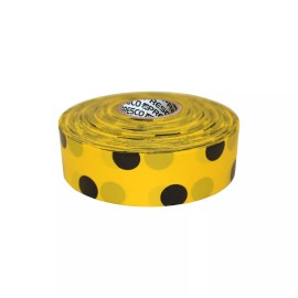 Presco Polka Dot Roll Flagging Tape: 1-3/16 in x 300 ft. Yellow/Black Polka Dot