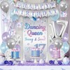 Holkcog Happy 17th Birthday Decorations for Girl, Silve Dancing Queen