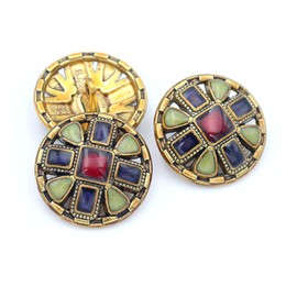 Metal Button Colored Button Sew on Clothes Decorative Buttons for Clothing 5pcs(Green,18mm)