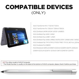 Stylus Pen for ASUS Touchscreen Devices, Active Digital Pen with Ultra-Fine Tip, 1024 Pressure Sensitivity, Palm Rejection for Precision Drawing and Writing