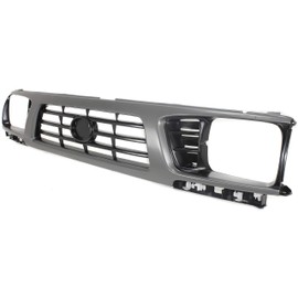 Evan-Fischer Grille Assembly Compatible with 1995-1997 Toyota Tacoma Painted Gray Shell/Painted Black Insert 4WD