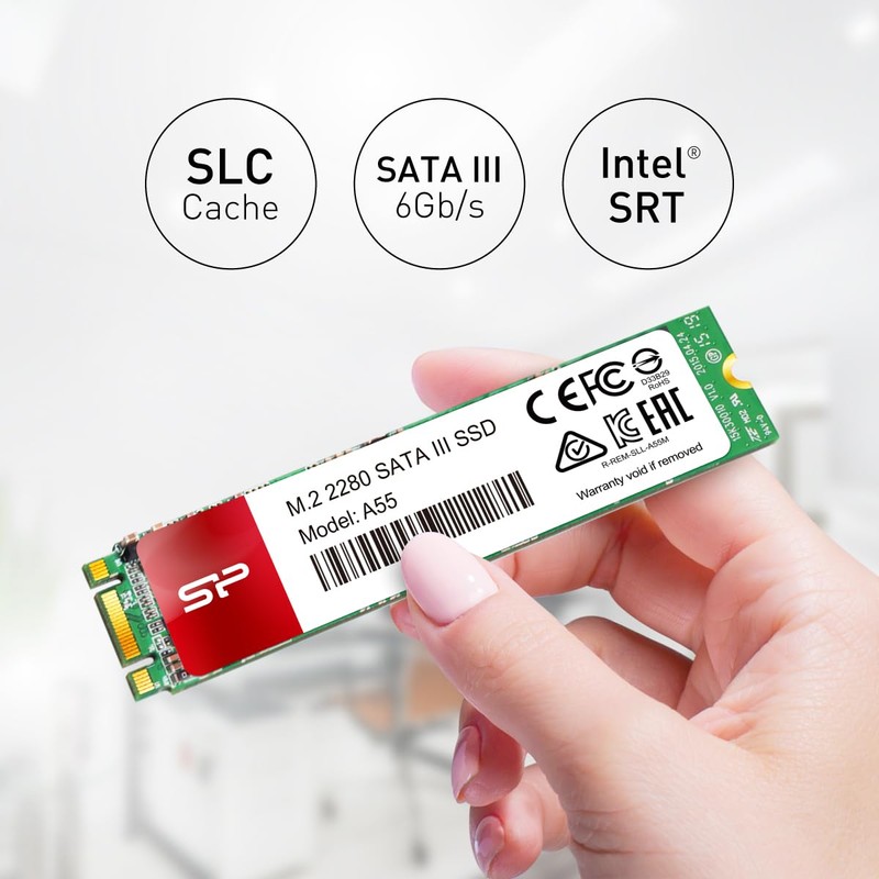 Silicon Power A55 256GB M.2 2280 SATA III SSD, 3D