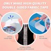 Double-Sided Fabric Tape with Enhanced Adhension, 2/5" x 128FT Hemming
