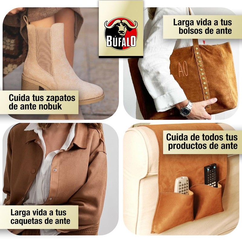 Búfalo Buffalo Suede Brush, colourless