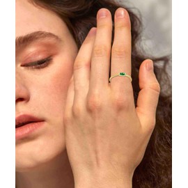 ZHESHY Birthstone Rings Gold for Women Ladies