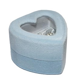 Christening Baptism Blue Rosary With Heart Gift Box, Boy Christening