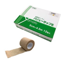 ヤマト バリューラップE 自着性伸縮ホータイ 5cm×4.5m 12巻入 511805・ベージュ