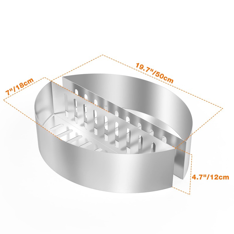 onlyfire Stainless Steel Charcoal Briquet Holder Charcoal Basket for Weber