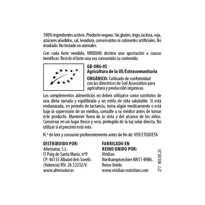 Spirulina 500mg 60 excipient-free tablets, Organic