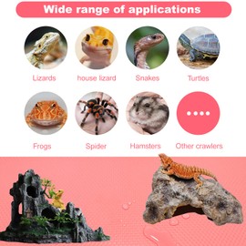 Bearded Dragon Tank Accessories Reptile Tank Accessories Leopard Gecko Tortoise Habitat Accessories Reptile Terrarium Carpet Substrate for Non-Adhesive Reptile Habitat Bedding（Pink 79inch） (Pink)