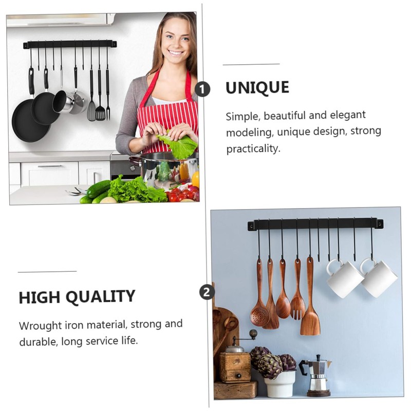 MAGICLULU Kitchen Wall Holder 1pc Iron Cup Rack 10 Hooks