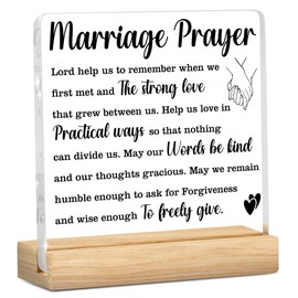 Wedding Gifts for Newlyweds, Wedding Shower Gifts for Couples, Marriage Prayer Plaque, Married Couples Anniversary, Marriage Blessing Gifts, Bride, Groom - Mr & Mrs Decor