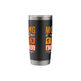 Morning Is Not My Time I'm A Disc Golfer Flying Disc Player Stainless Steel Insulated Tumbler