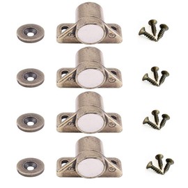 mciskin Cabinet & Door Magnetic Latch Catch Cabinet Hardware Fittings Set of 4 (Bronze)