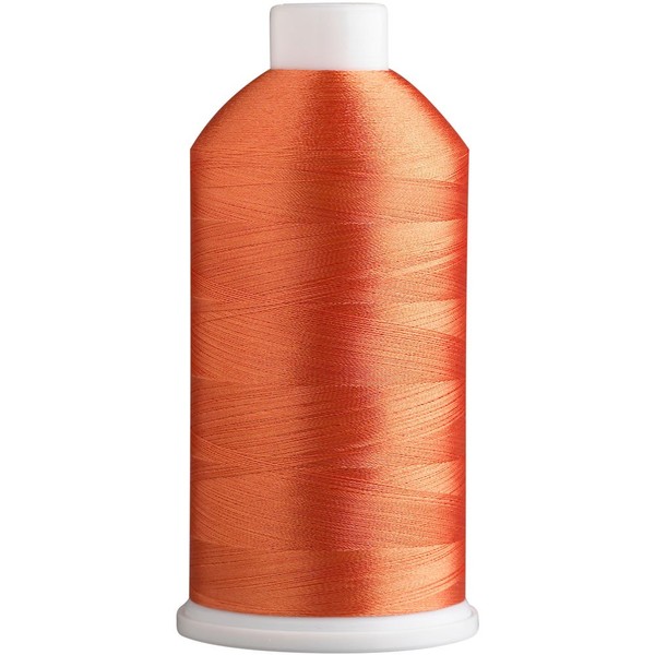 Super B Polyester Embroidery Thread, 40wt Large Spool 5000m, Embroidery Thread for Commercial & Domestic Machine, 175 Popular Colors Machine Embroidery Thread, 100% Polyester Thread- Burnt Orange 3001