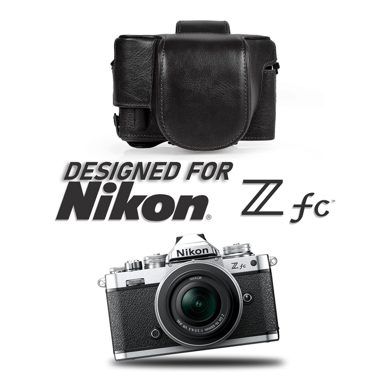 MegaGear Ever Ready Genuine Leather Camera Case Compatible with Nikon