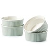 NUTRIUPS Green Ramekins 14oz Oven Safe Set of 4, Porcelain