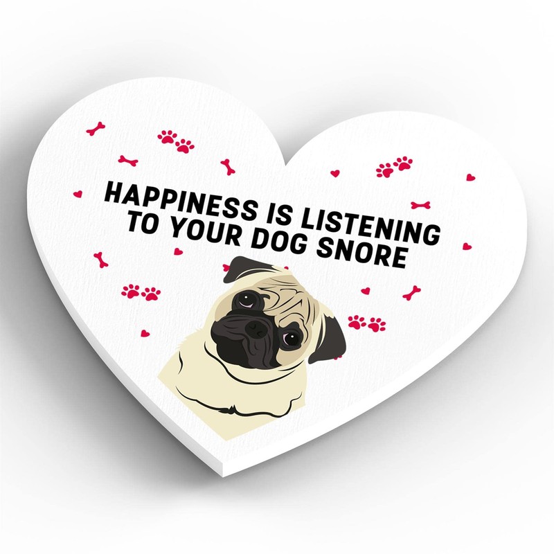 Global Designs Pug Happiness Is Your Dog Snoring Katie Pearson