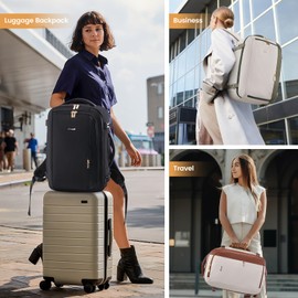 LOVEVOOK 40L Travel Backpack for Women,Personal Item Size Travel Bag with 3 Packing Cubes and 2 Laptop Compartment for Travel Essentials,Carry on Luggage 18x14x8 Airline Approved