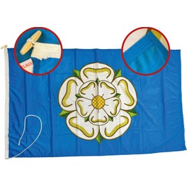 NWFlags Yorkshire Flag 150gsm Nylon Rope & Toggle 5ft x 3ft for Professional Flagpole…