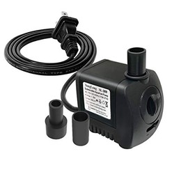 SongLong Submersible Pump 130GPH Ultra Quiet 4ft High Lift for Fountains, Hydroponics, Ponds, Aquariums & More…