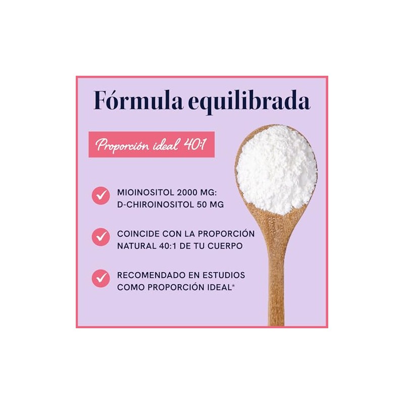 Myo Inositol Chiro Equilibro Hormonal Femenino Ratio Suplemento Alimenticio Polvo