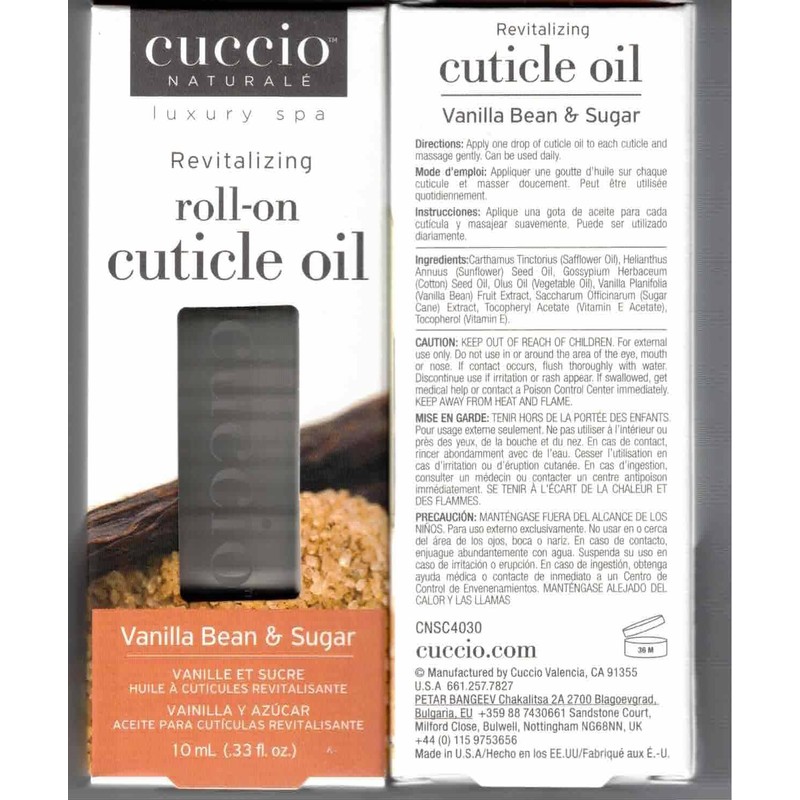 Cuccio Naturale Aceite Revitalizante Para Cutículas Roll-on Vainilla Y Azúcar