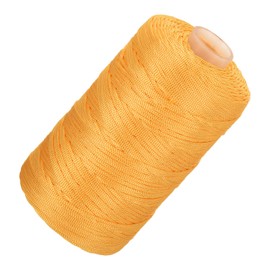 MECCANIXITY Nylon String Cord 2.5mm x 218 Yards Macrame Rope Braided Thread Twine String Smooth Beading Cord for Jewelry Making Supplies, DIY Craft, Dark Yellow