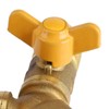 G1/2 Brass Garden Irrigation 2 Way Double Tap Hose Adapter
