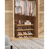 Bamboo Shoe Rack for Entryway, 27.5" x 9.8" x 25.6",