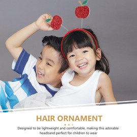 TOPBATHY Fruit Glitter Apples Red Headband Holiday Festival Hair Accessories for Women Girls Kids Kids