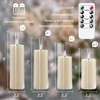 Yeelida Acrylic Flameless Flickering Candles with Remote Control and Timer,