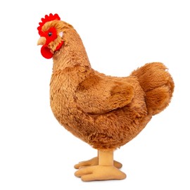 RLOMUTE 12.6 Inch Yellow Chicken Plush Toy, Realistic Hen Stuffed Toy, Soft Farm Cuddly for Party Favours, Companion, Bedroom, Car, Home Decoration, Collector's Gift for Children, Boys, Girls