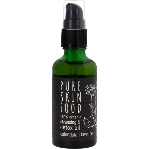 PURE SKIN FOOD Organic Calendula & Lavender Cleansing & Detox Oil, 50 ml