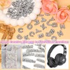 52 Pcs Silver Junk Cases Charm, Big A-Z Alphabet Rhinestones