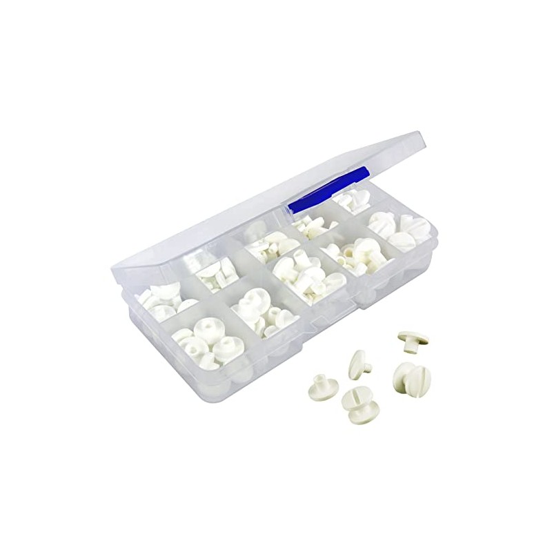 KS24 Products® Assortment Box Plastic Book Screws White | Slotted