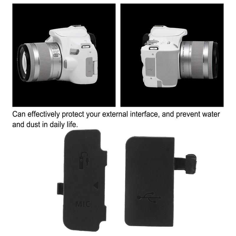 2PCS Digital Camera MIC Interface Door Cover Rubber Camera Repair